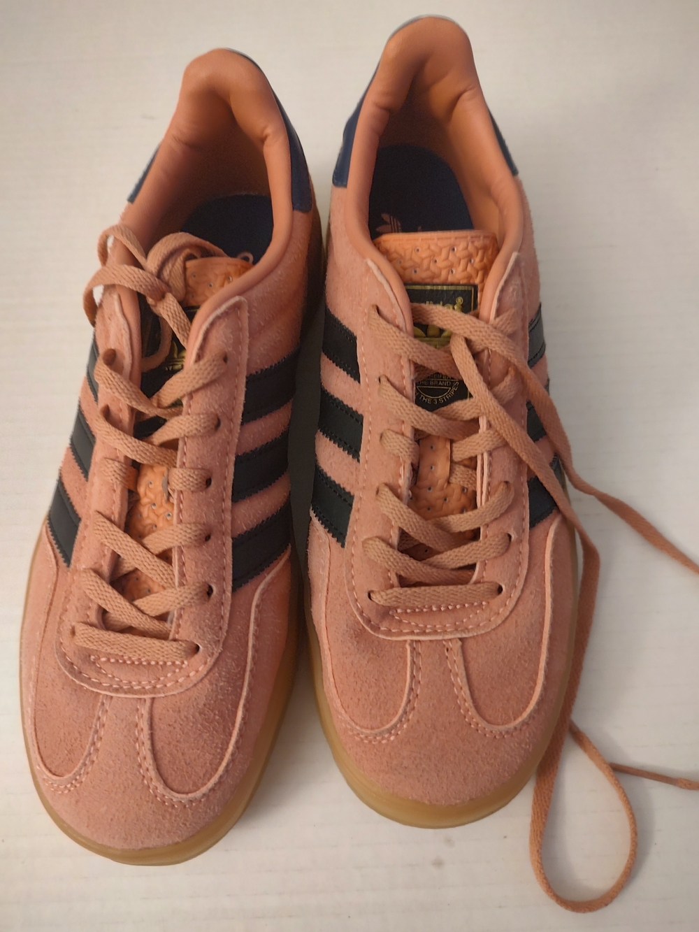 adidas Gazelle Indoor in the "Bliss Pink / Core Black / Collegiate Purple